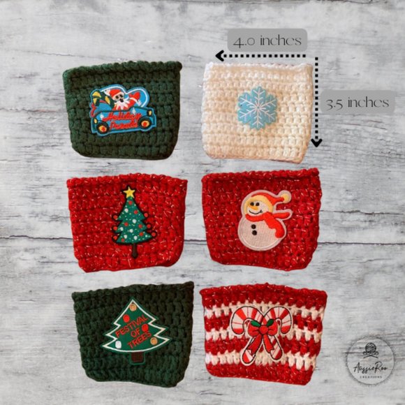 Crochet Cozy Cup - Christmas Collection - Coffee Cup Cozy Sleeve - Picture 4 of 6